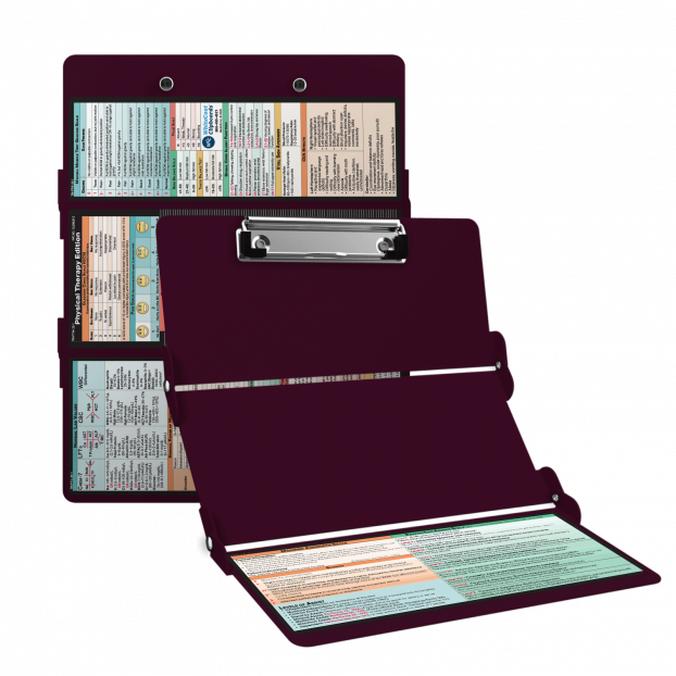 WhiteCoat Clipboard® Trifold - Wine Physical Therapy Edition